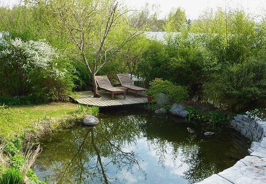 Gartenanlage am Hang